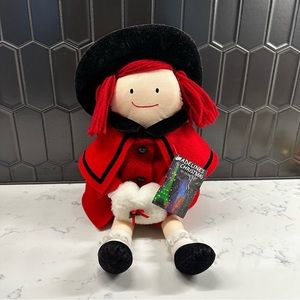 Vintage Madeline’s Christmas Story Book Stuffed Doll 1990